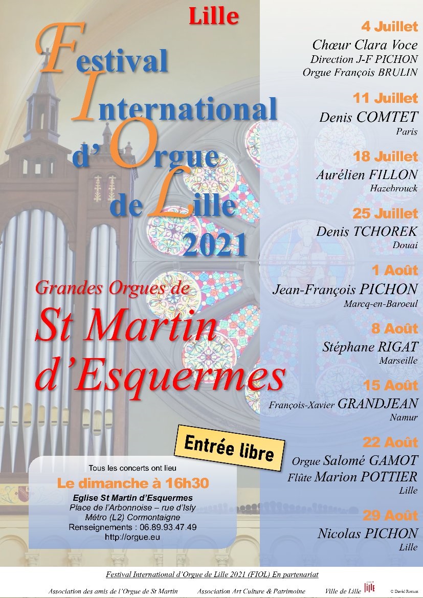 Festival internationnal Orgue de Lille 2021 support léger